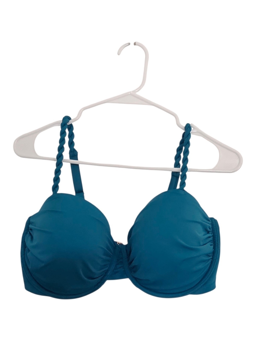 Teal Swim Top with Twisted Straps